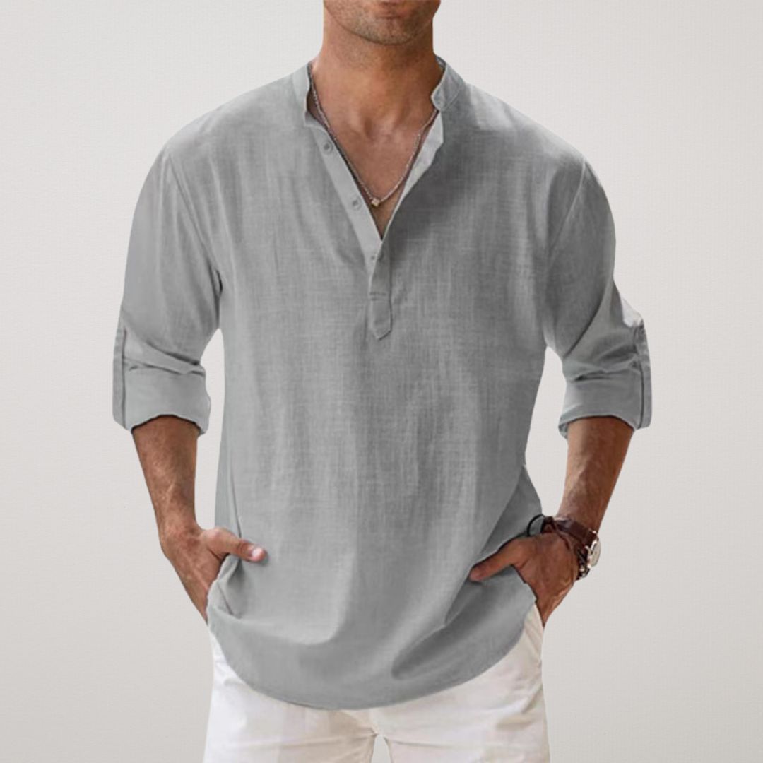 Milan™ | Stilfuld Knaplukket Henley Skjorte - Freya Kobenhavn