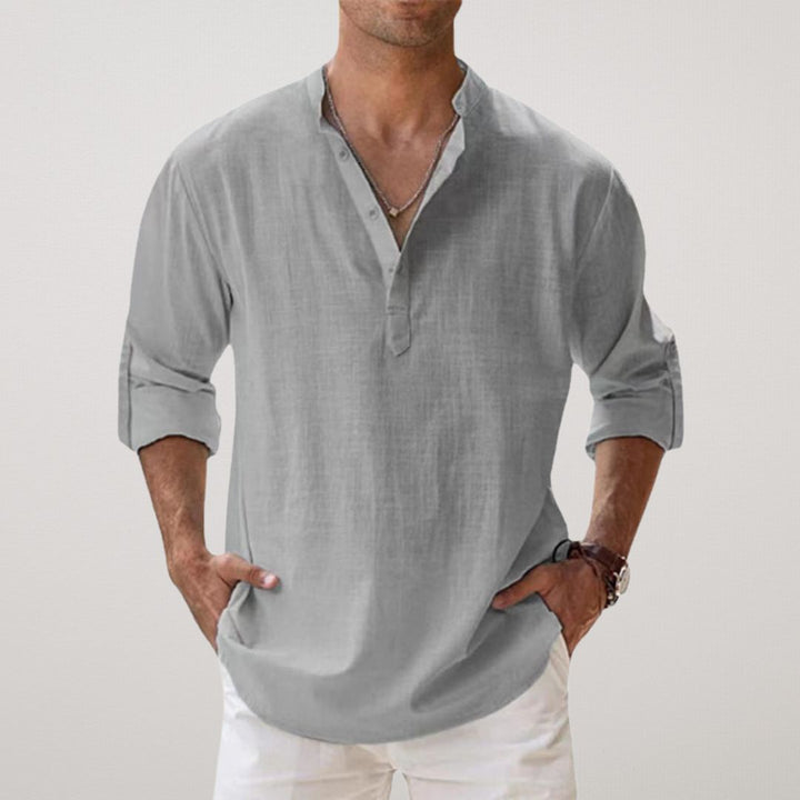 Milan™ | Stilfuld Knaplukket Henley Skjorte - Freya Kobenhavn