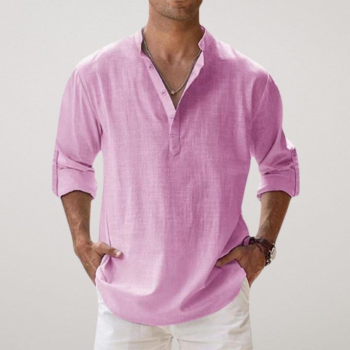 Milan™ | Stilfuld Knaplukket Henley Skjorte - Freya Kobenhavn