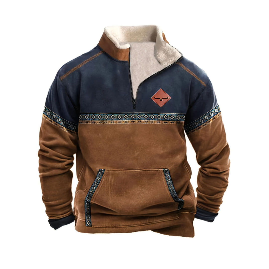 Troels | Herre Fleece Pullover med Mønsterdetaljer - Freya Kobenhavn