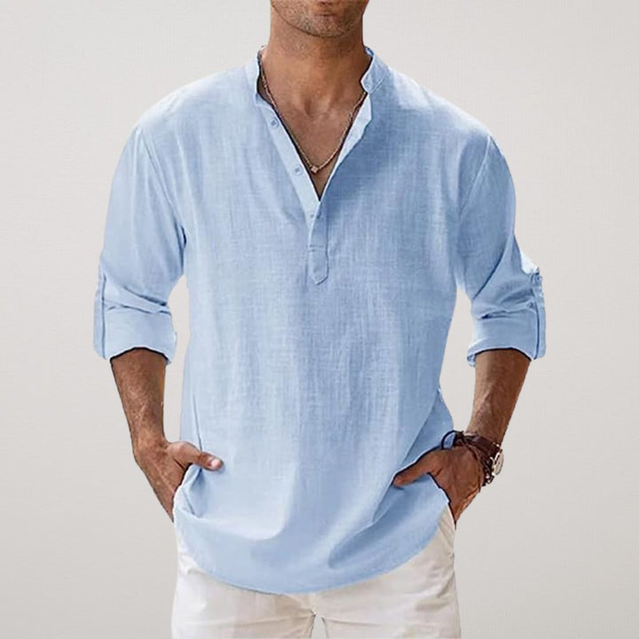 Milan™ | Stilfuld Knaplukket Henley Skjorte - Freya Kobenhavn