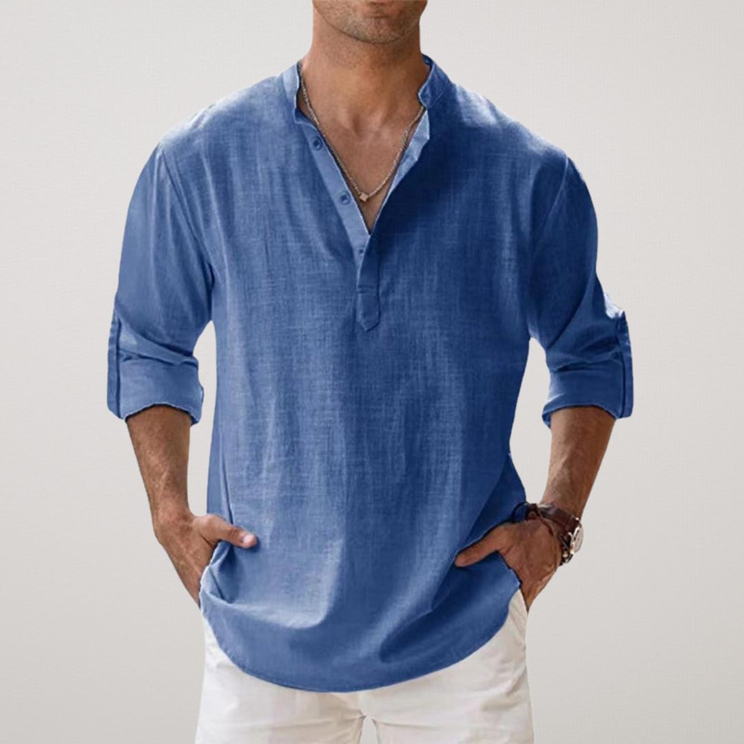 Milan™ | Stilfuld Knaplukket Henley Skjorte - Freya Kobenhavn