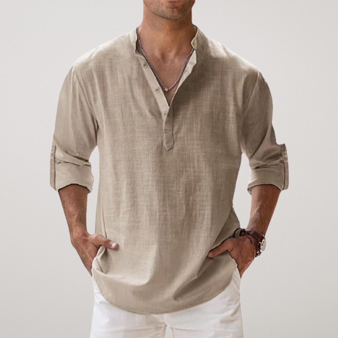 Milan™ | Stilfuld Knaplukket Henley Skjorte - Freya Kobenhavn