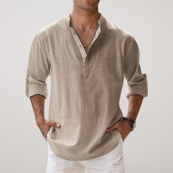 Milan™ | Stilfuld Knaplukket Henley Skjorte - Freya Kobenhavn