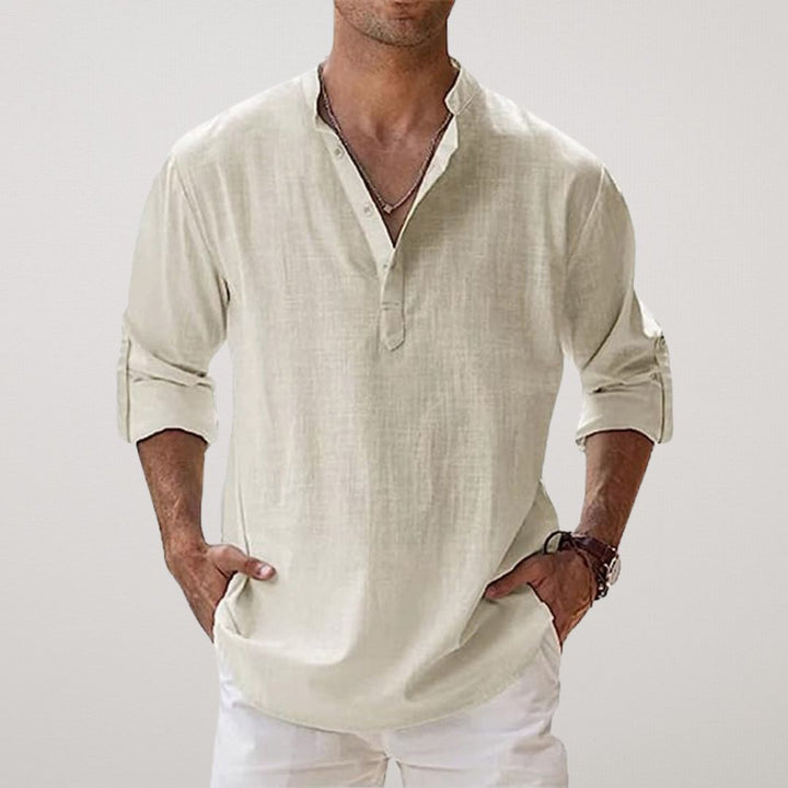 Milan™ | Stilfuld Knaplukket Henley Skjorte - Freya Kobenhavn