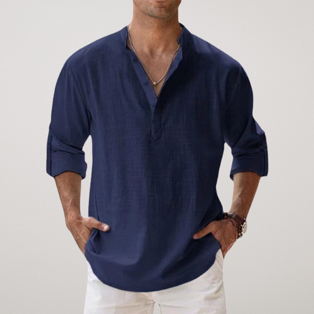 Milan™ | Stilfuld Knaplukket Henley Skjorte - Freya Kobenhavn