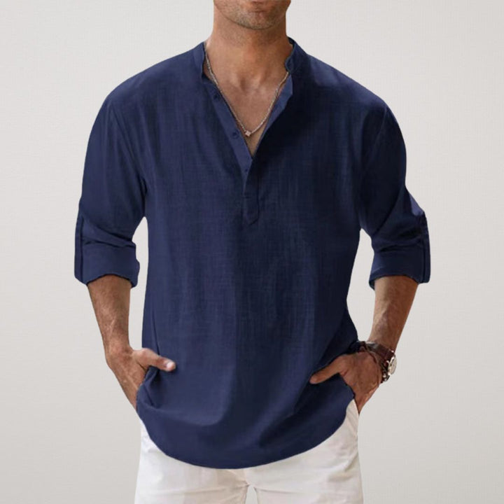 Milan™ | Stilfuld Knaplukket Henley Skjorte - Freya Kobenhavn