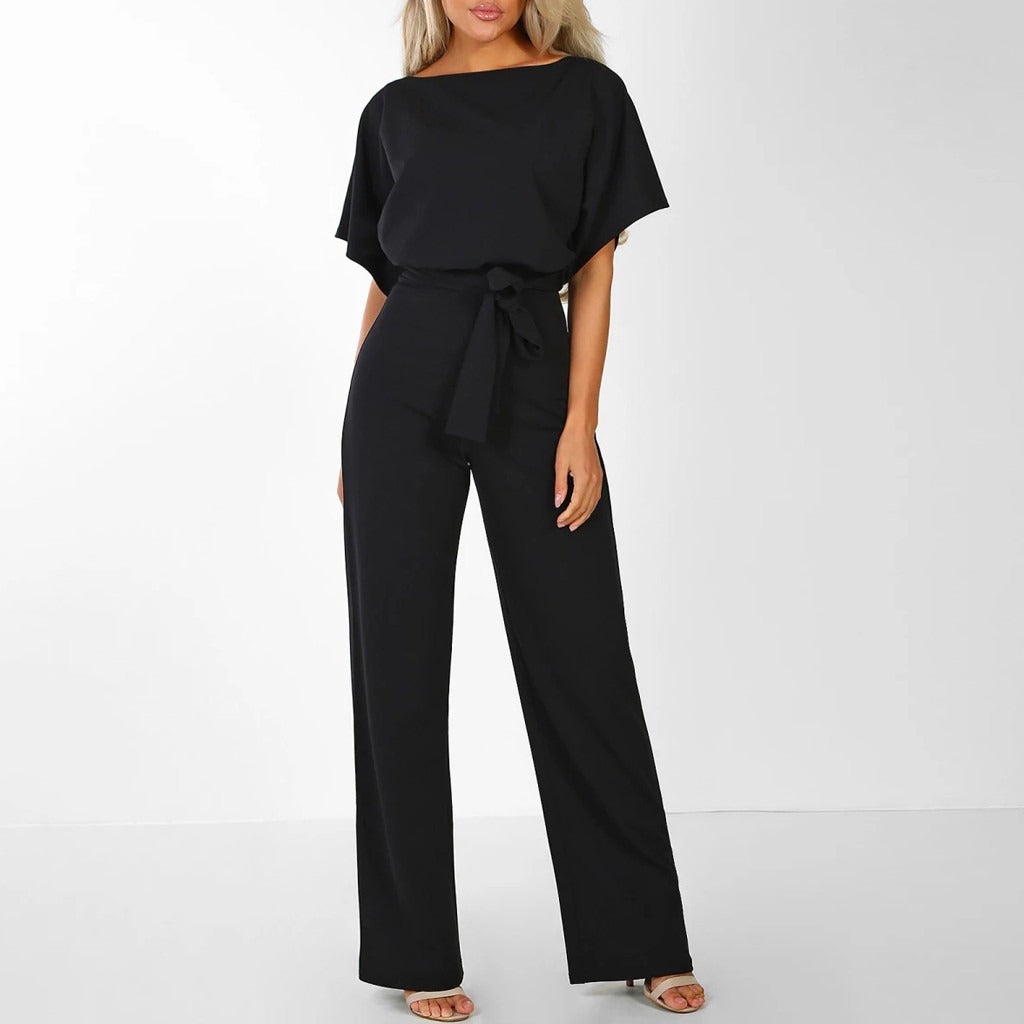 Clarissa™ | Elegant Bæltebelagt Dame Jumpsuit - Freya Kobenhavn