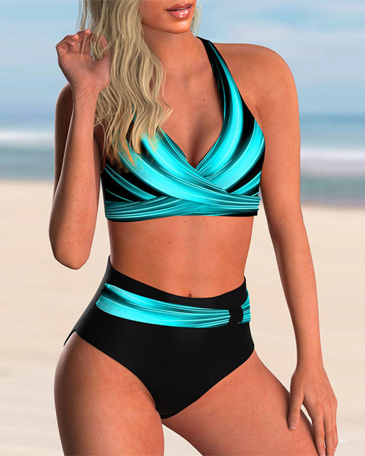 Liliana™ | Bikinisæt med krydshals og print - Freya Kobenhavn