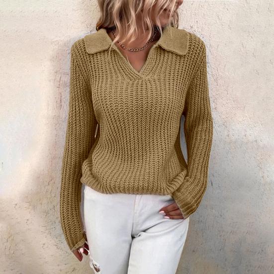 Olivia | Vinter Dame Sweater med Krave og Ribstrik - Freya Kobenhavn