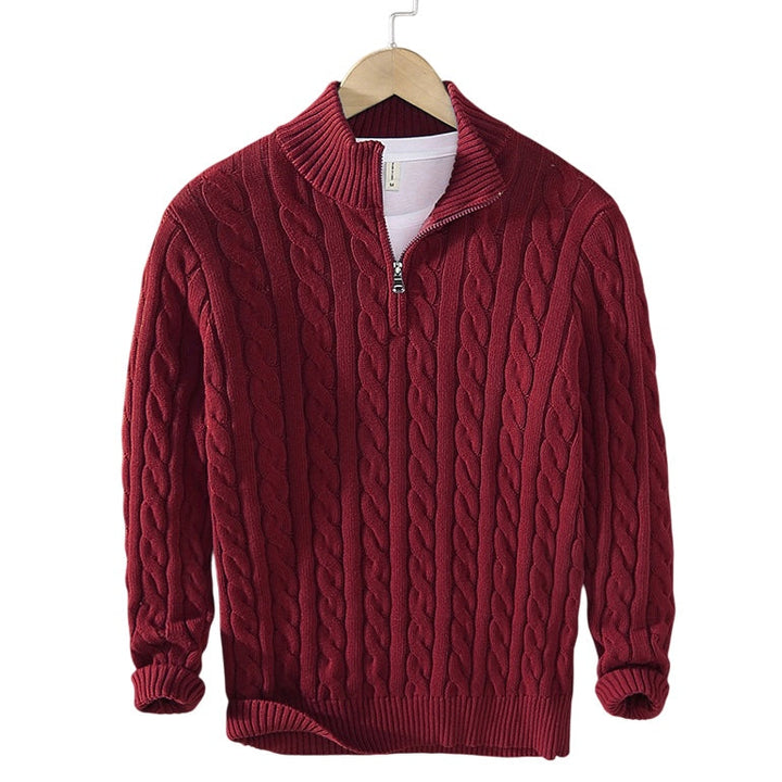 Nils™ | Kabelsweater med lynlås - Freya Kobenhavn