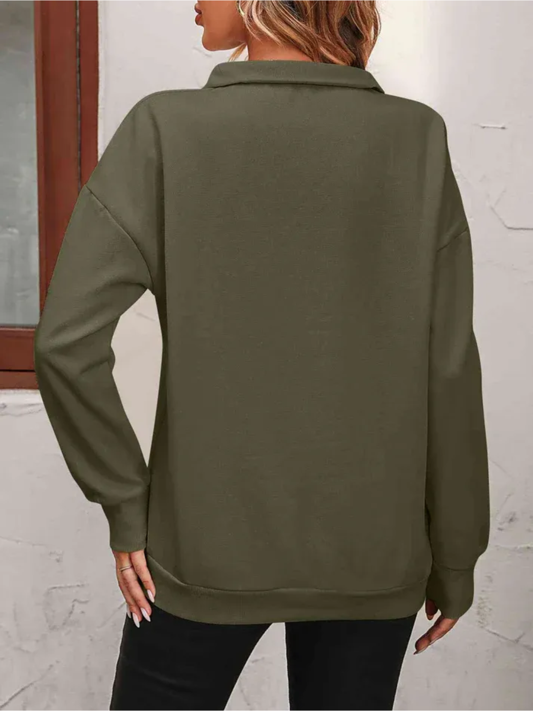 Sofie™ | Sweatshirt med lynlås og hængende skulder til kvinder - Freya Kobenhavn