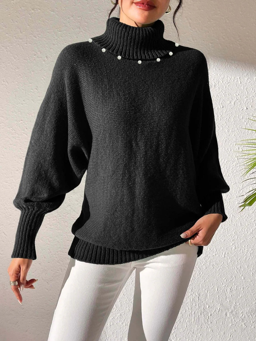 Josefine | Dame Vinter Sweater med Perledetaljer - Freya Kobenhavn