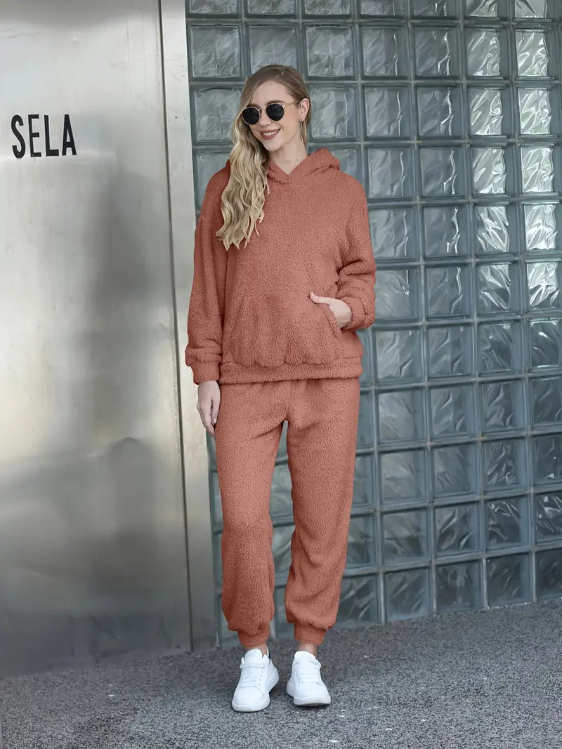 Josepha | Dame Fleece Loungewear Sæt Med Hætte - Freya Kobenhavn