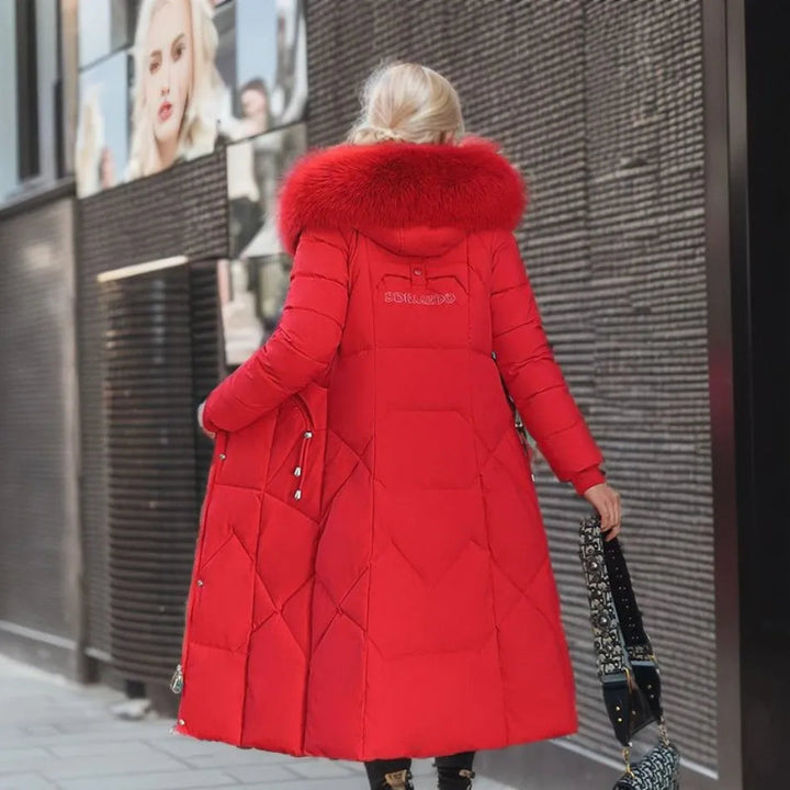 Margit | Dame Vinter Quilted Frakke med Hættekant - Freya Kobenhavn