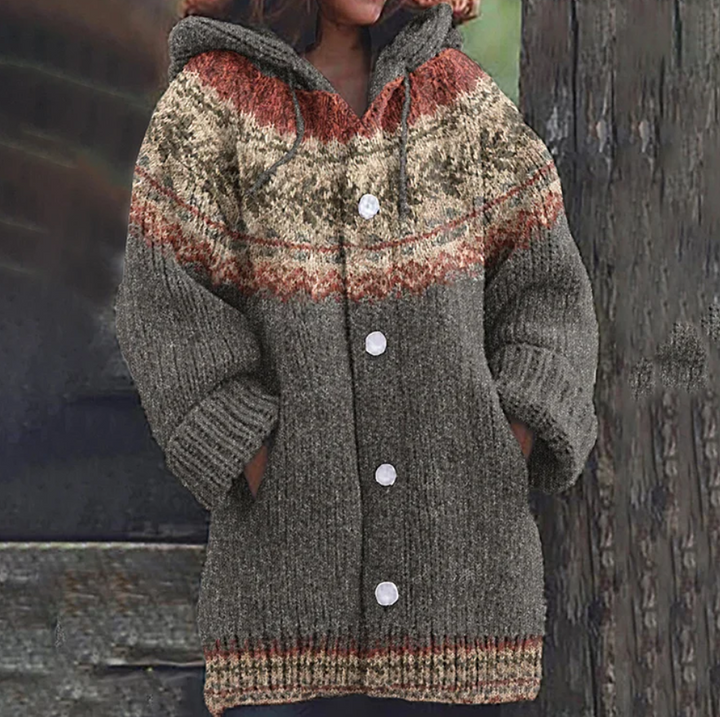 Benedikte™ | Hættet Strikket Cardigan - Freya Kobenhavn