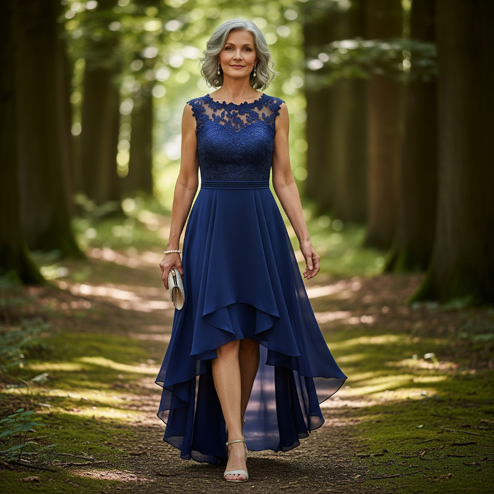 Freda | Stilfuld Og Elegant Aftenkjole Med Asymmetrisk Søm - Freya Kobenhavn