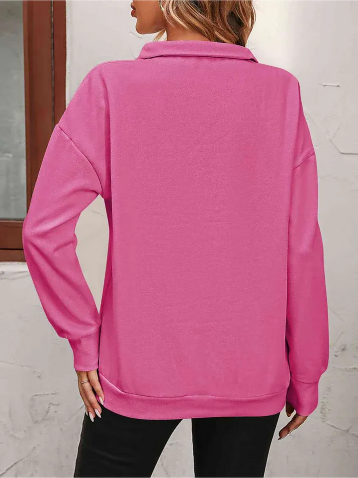 Sofie™ | Sweatshirt med lynlås og hængende skulder til kvinder - Freya Kobenhavn