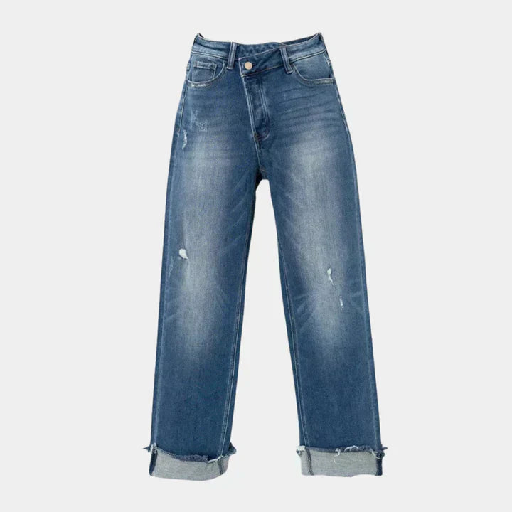 Jonna | Stilfulde og Afslappede Slidte Jeans - Freya Kobenhavn