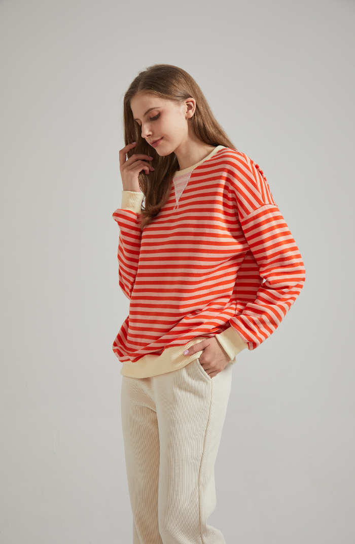 Lena™ | Oversized stribet sweater - Freya Kobenhavn