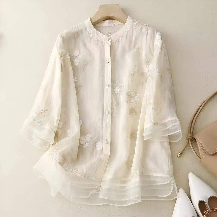 Emma™ | Let og Elegant Bomuldsbluse - Freya Kobenhavn