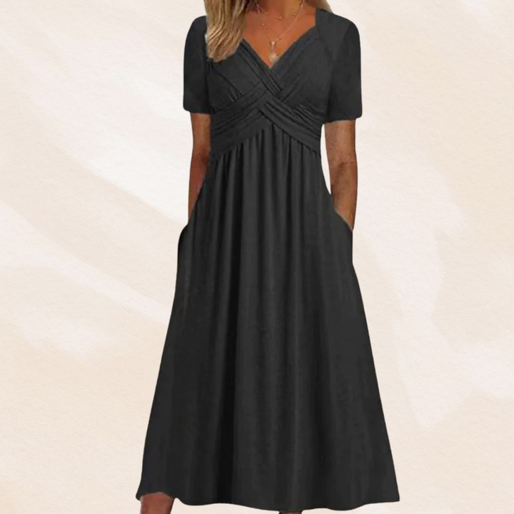 Mirella™ | Stilfuld V-hals Kjole - Freya Kobenhavn