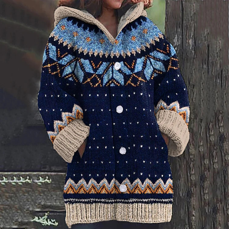 Augusta™ | Vinter Hættetrøje Cardigan - Freya Kobenhavn