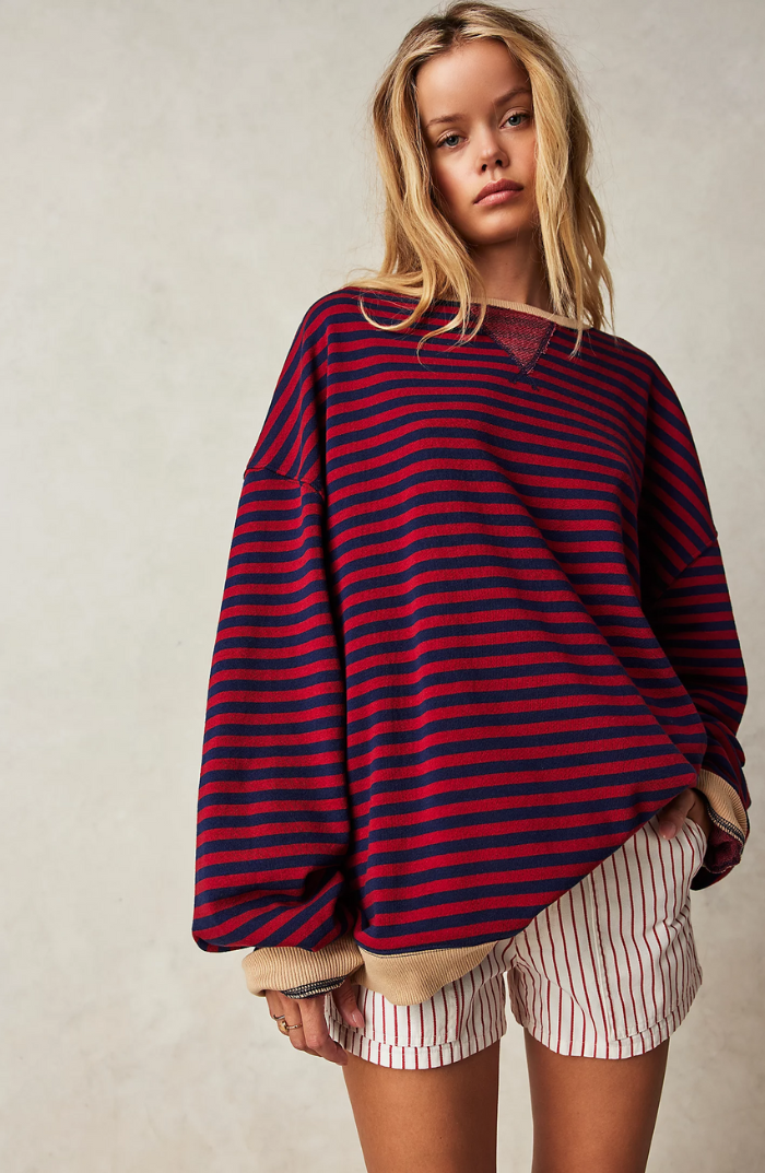 Lena™ | Oversized stribet sweater - Freya Kobenhavn