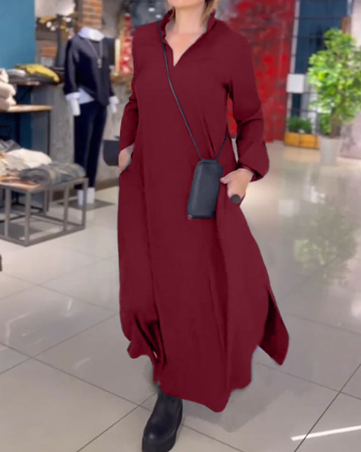 Karen™ | Elegant Skjortekjole med Knaplukning - Freya Kobenhavn