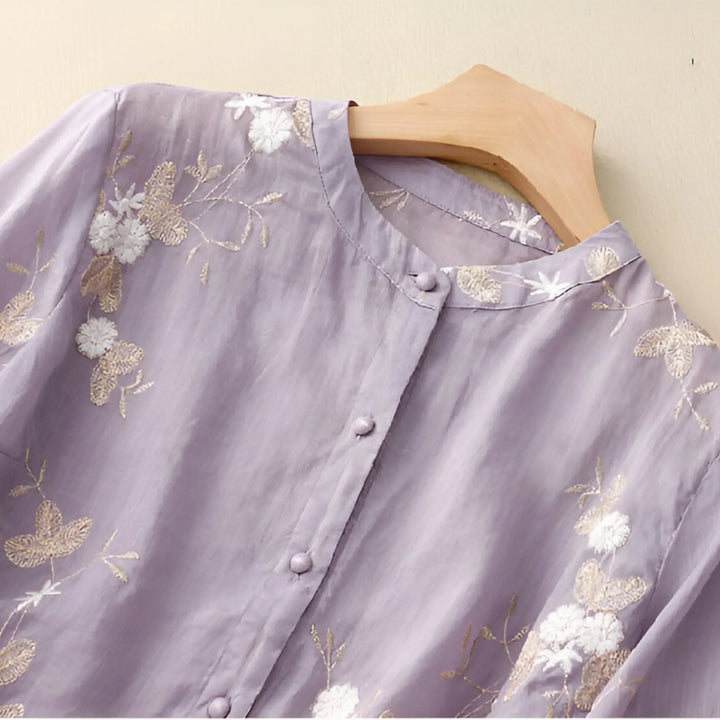 Emma™ | Let og Elegant Bomuldsbluse - Freya Kobenhavn