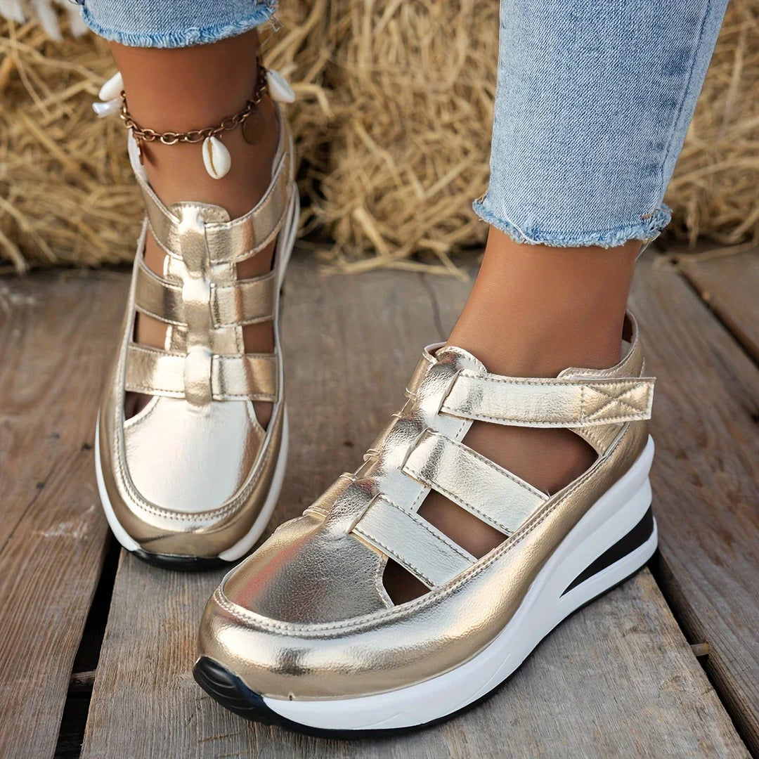 Elfriede | Metalliske Sneakers Stilfulde Og Behagelige - Freya Kobenhavn