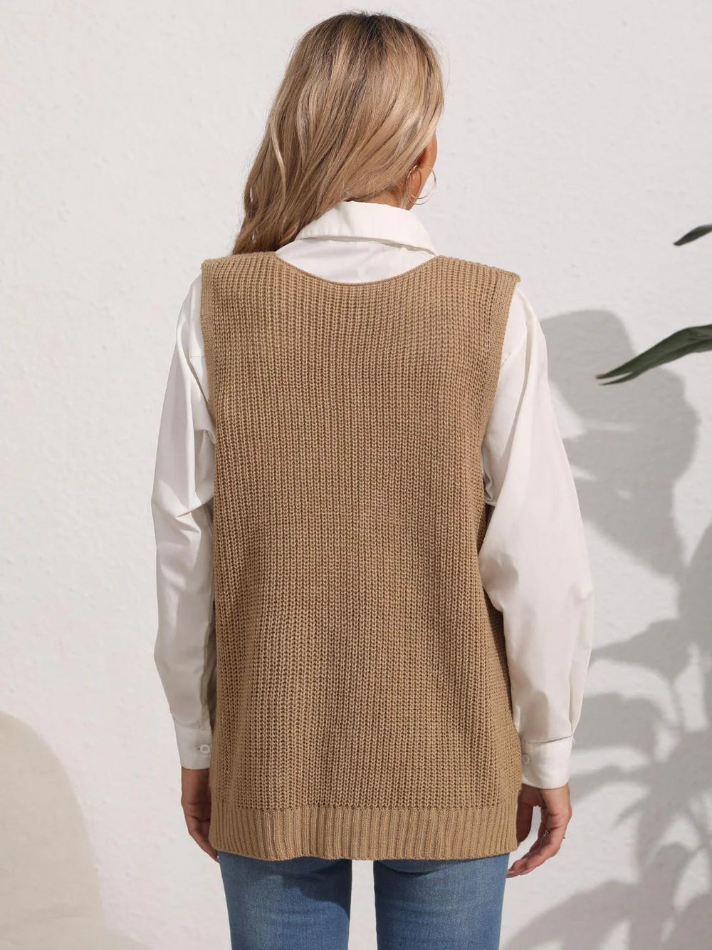 Liva | Vinter Dame Sweatervest med Perledetaljer - Freya Kobenhavn