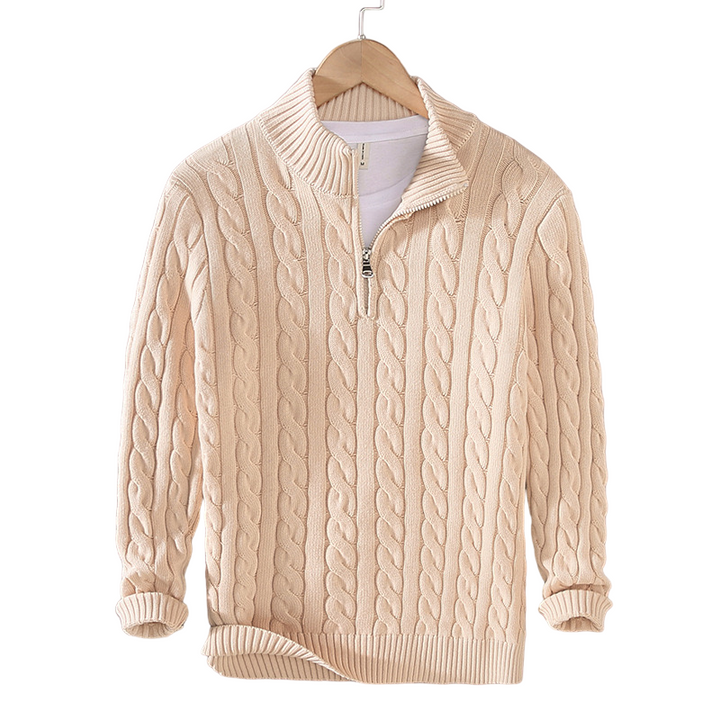 Nils™ | Kabelsweater med lynlås - Freya Kobenhavn