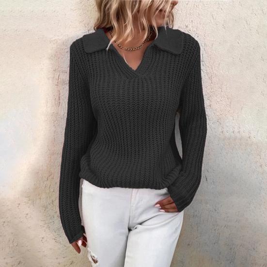 Olivia | Vinter Dame Sweater med Krave og Ribstrik - Freya Kobenhavn