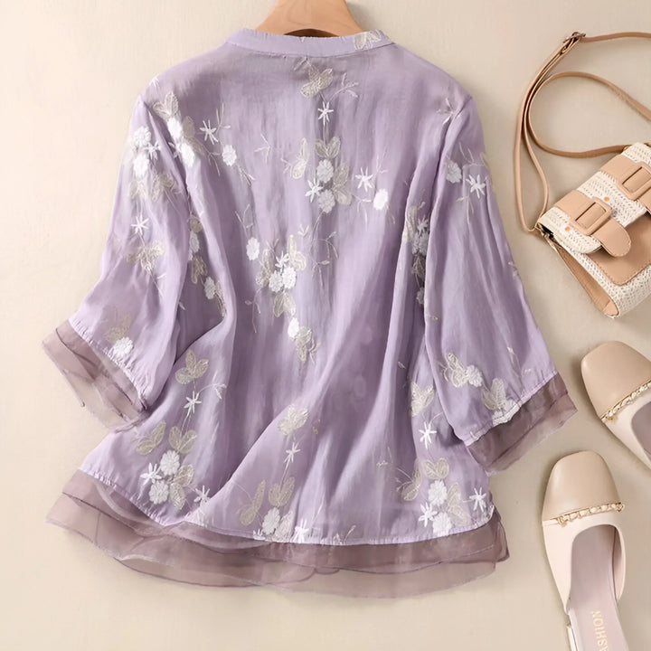 Emma™ | Let og Elegant Bomuldsbluse - Freya Kobenhavn