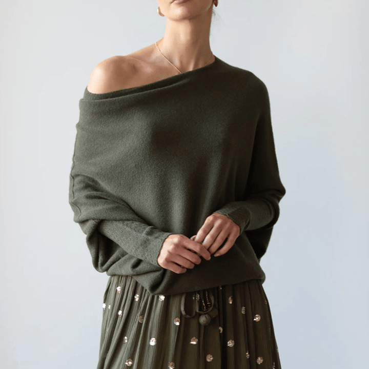 Johanne | Dame Off-Shoulder Sweater med Løs Pasform - Freya Kobenhavn