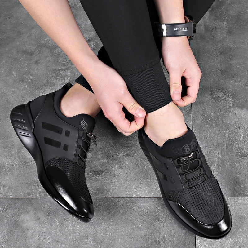 Kornelius | Herre Slip-On Sneakers med Elastiske Snørebånd - Freya Kobenhavn