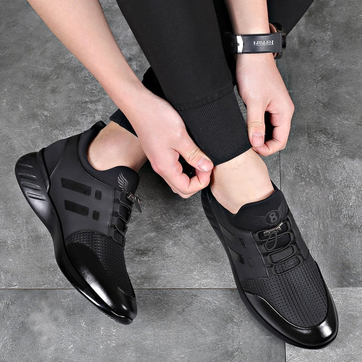 Kornelius | Herre Slip-On Sneakers med Elastiske Snørebånd - Freya Kobenhavn