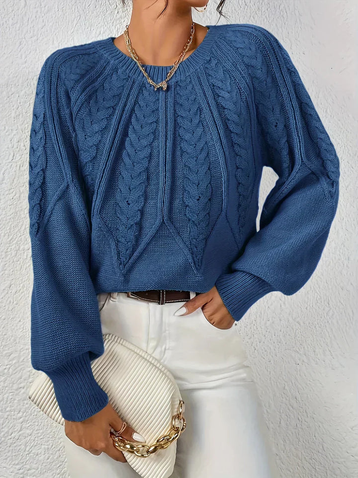 Emilie™ | Casual Elegant Kabelstrik Sweater - Freya Kobenhavn