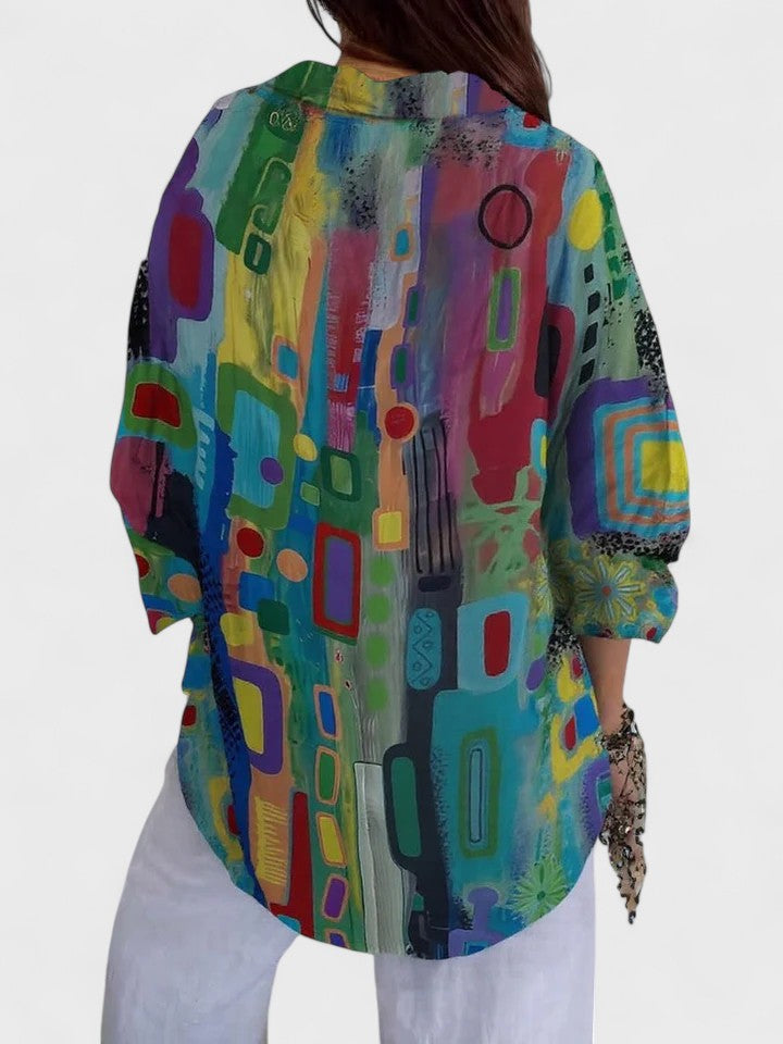 Rose | Kvinders Casual Bluse med Abstrakt Mønster - Freya Kobenhavn