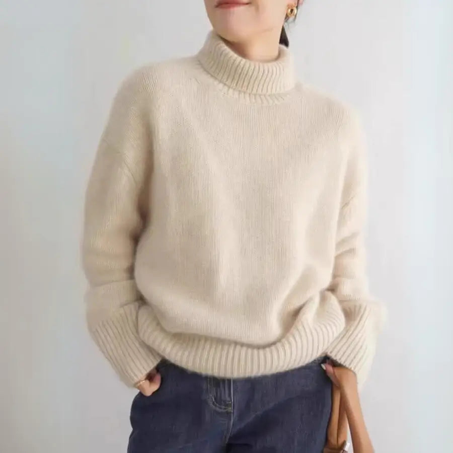 Malou | Elegant Og Stilfuld Oversized Vinterstriktrøje - Freya Kobenhavn