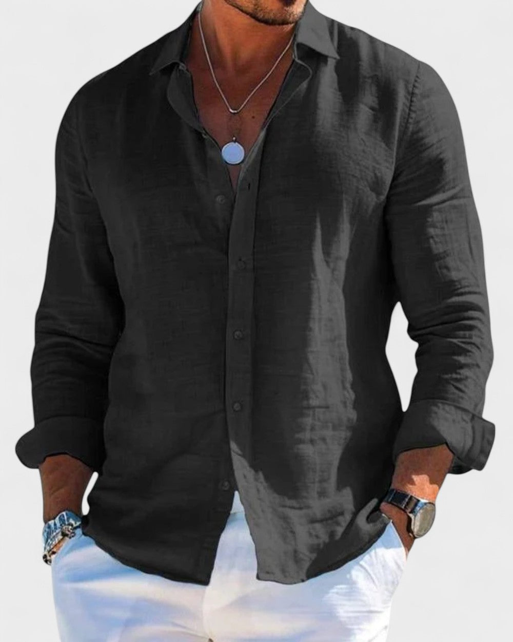 Morgan | Elegant Og Raffineret Herreskjorte I Hør - Freya Kobenhavn