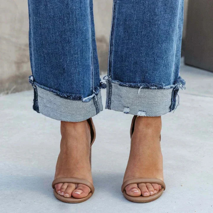 Jonna | Stilfulde og Afslappede Slidte Jeans - Freya Kobenhavn