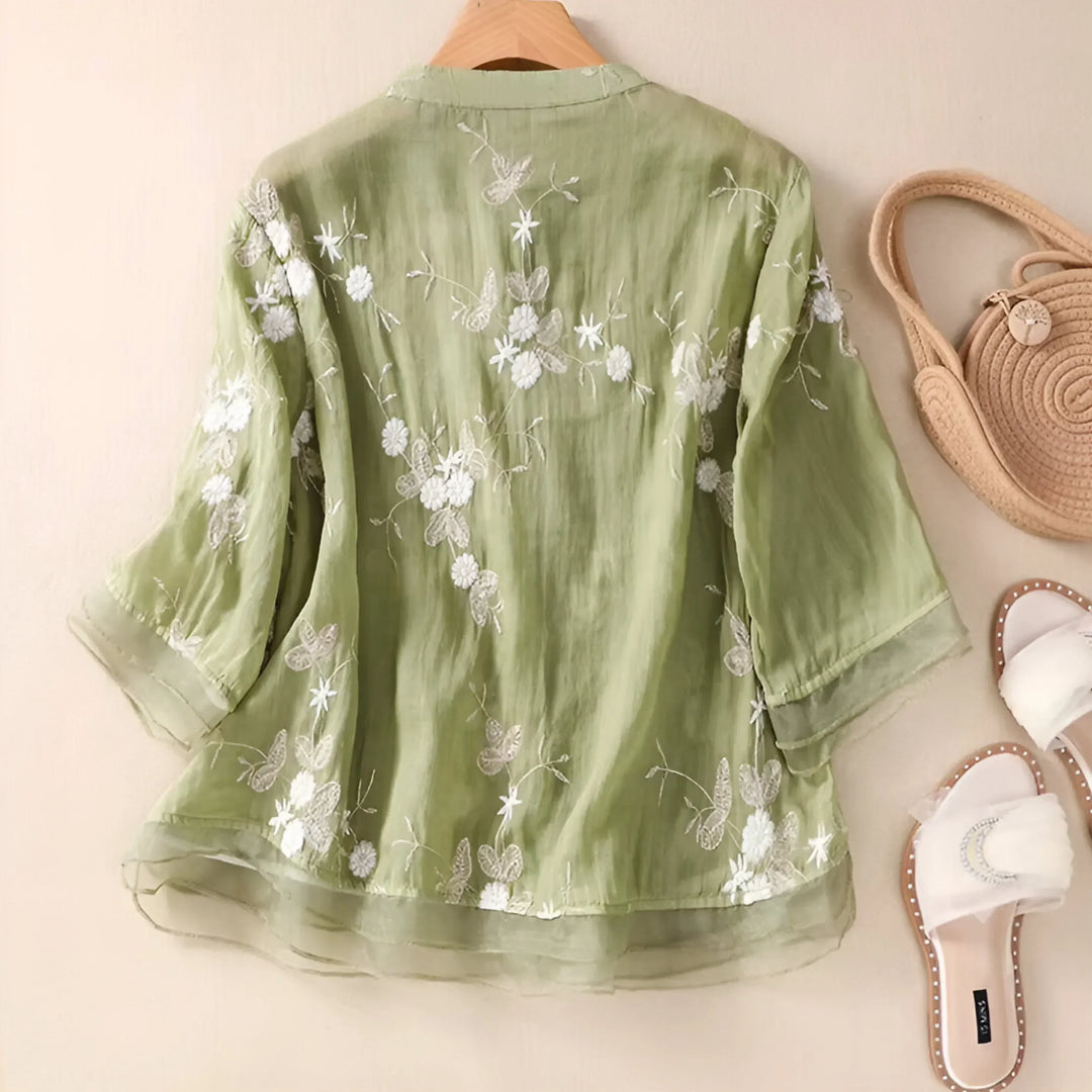 Emma™ | Let og Elegant Bomuldsbluse - Freya Kobenhavn