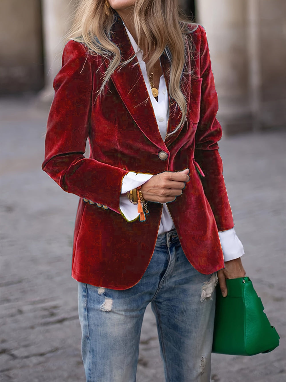 Kamma | Elegant og stilfuld blazer i fløjl - Freya Kobenhavn
