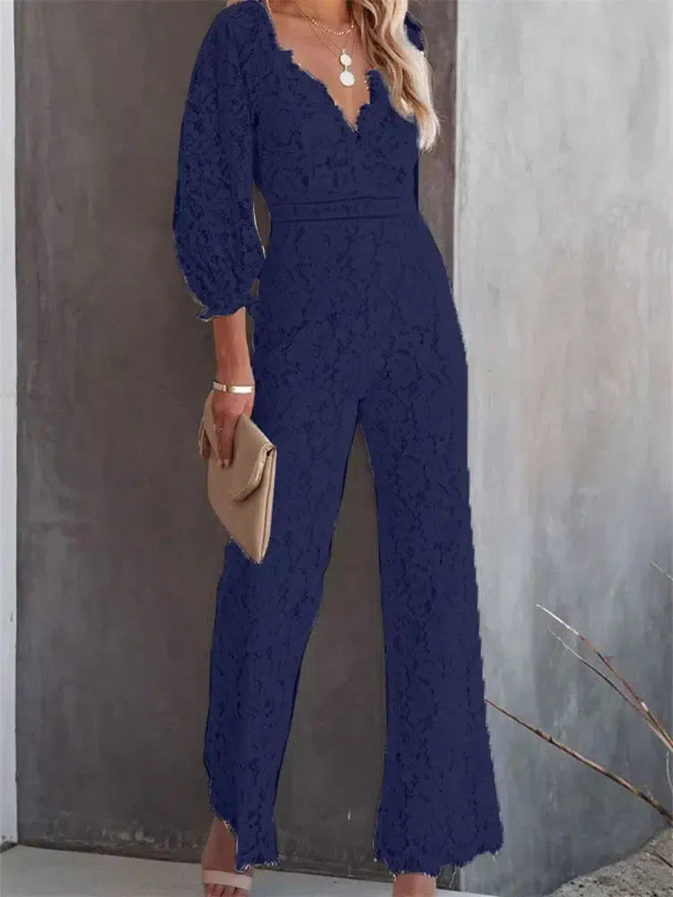 Lorena | Elegant Og Stilfuld Blondebuksedragt - Freya Kobenhavn