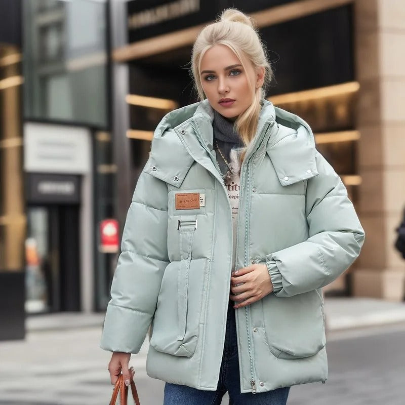 Caroline | Vinter Dame Pufferjakke med Hætte - Freya Kobenhavn