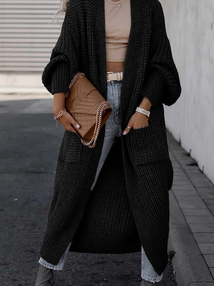 Agnete | Vinter Lang Strikket Cardigan Dame