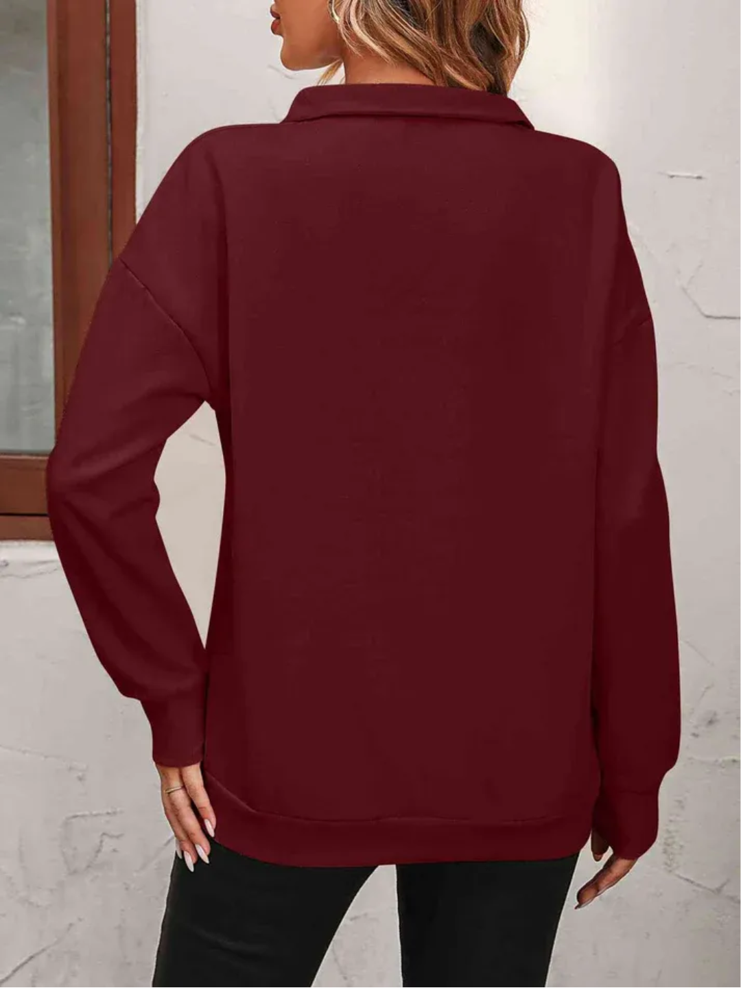 Sofie™ | Sweatshirt med lynlås og hængende skulder til kvinder - Freya Kobenhavn