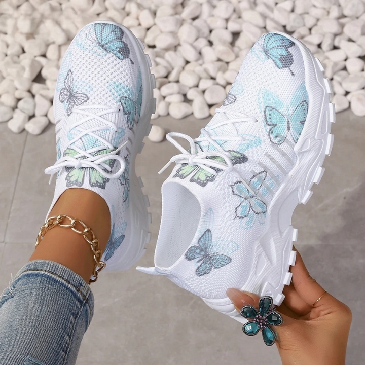 Philipa | Stilfulde og Behagelige Sneakers med Sommerfugl - Freya Kobenhavn